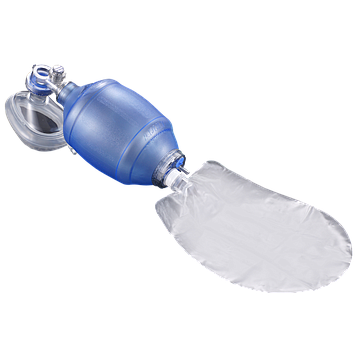 Disposable Adult Resuscitator Bag including Mask, Oxygen Reservoir Tubing